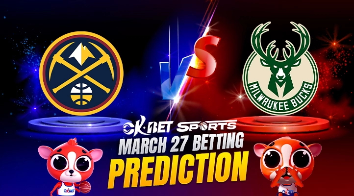 logo of two nba match up denver nuggets vs milwaukee bucks